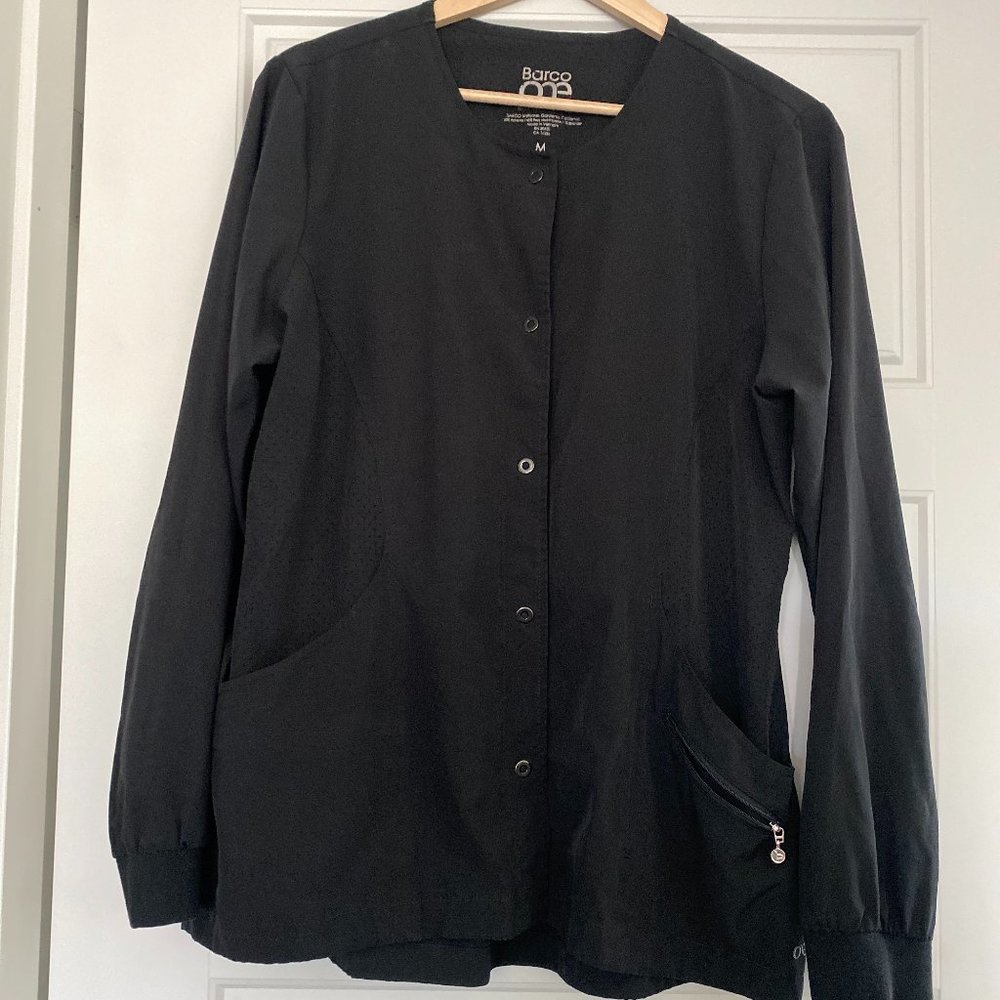 Black Scrub Jacket by BARCO ONE